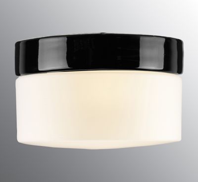 Opus 200/135 LED 3000K - Matt opal glass, Black