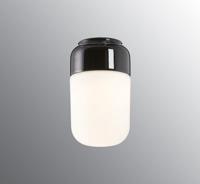 Ohm 100/170 - Matt opal glass, Black