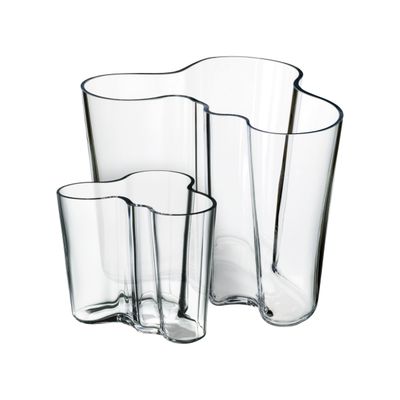 Alvar Aalto Collection vase set 160+95mm clear