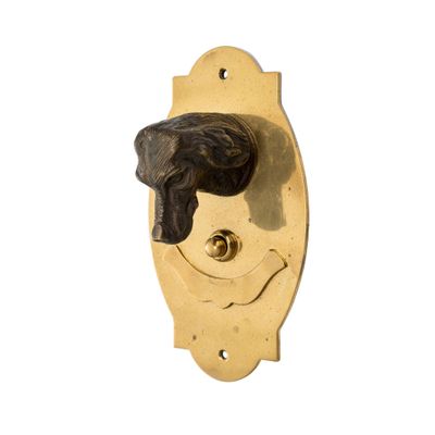 Fauna Dog - brass doorbell