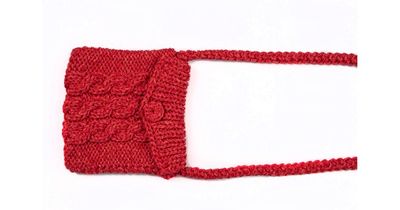Hand knitted crossbody bag - 3mm - "Nana bag" - Watermelon