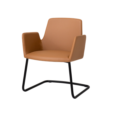 Altea Armchair with low backrest and cantilever base