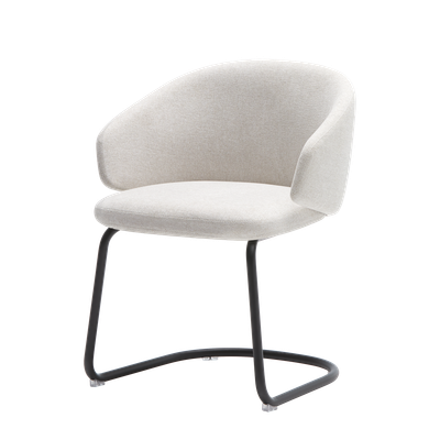Binar 60 Armchair with low back and cantilever base