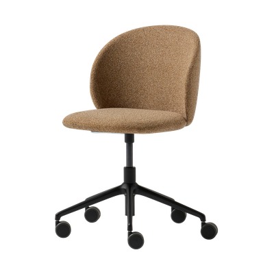 Binar 55 Chair with 5 spoke aluminum swivel base on casters + gas lift