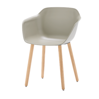 Taia Armchair with wooden 4 leg frame (polypropylene seat shell)