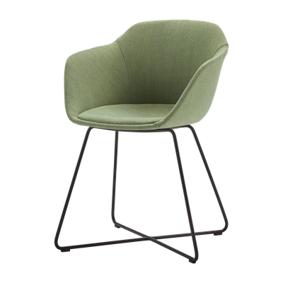 Taia Armchair with sled frame (plain upholstered seat shell)