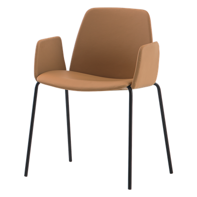 Unnia Tapiz Armchair with 4 leg frame + upholstered arms