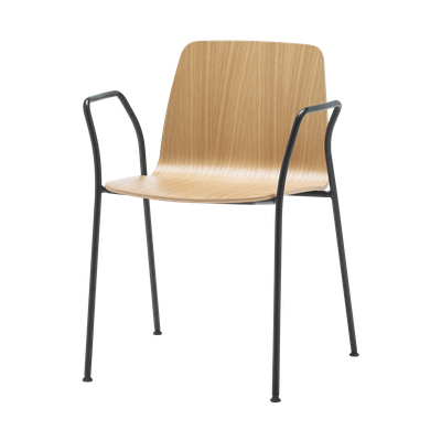 Varya Wood Armchair with 4 leg