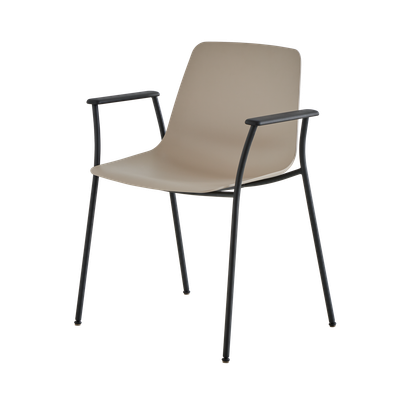 Varya Xl Armchair with 4 leg frame (non stackable) (plastic mono-shell)