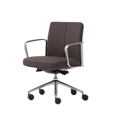 Zenpro Swivel synchro armchair low back vertical stitching upholstery