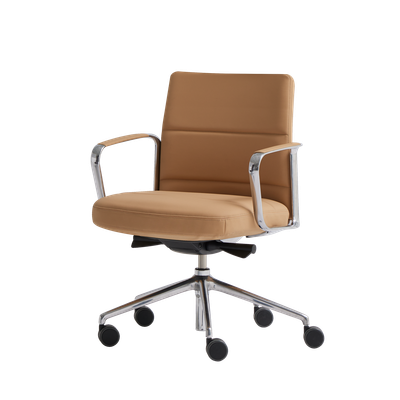 Zenpro Swivel synchro armchair low back horizontal stitching upholstery