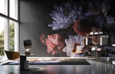 Black flower Wallpaper for Walls Immense