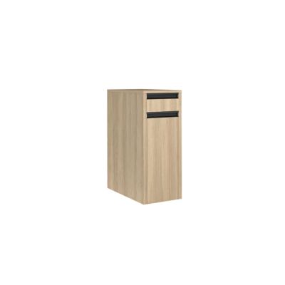 Vista Laundry Basket Cabinet Dark Oak 35 Cm