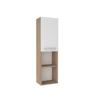 Trevi Tall Cabinet White/Oak (Right)