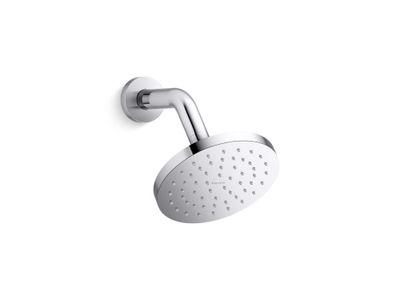Foundations Modern Round Showerhead with Arm