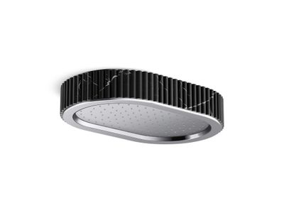 Bandeau Rain showerhead, Nero Marquina band