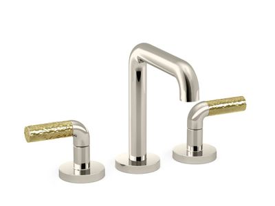 One Sink faucet, tall spout, P.E. Guerin decorative handles