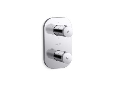 Aileron Stacked 3-Outlet Thermostatic Trim