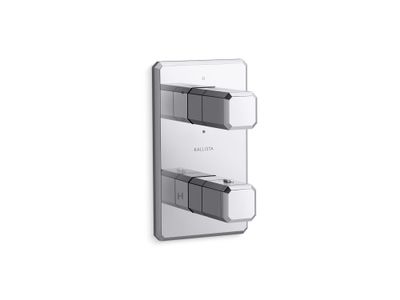 Bezel Stacked 3-Outlet Thermostatic Trim