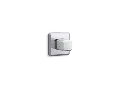 Bezel Volume Control Trim, White Carrara Handle