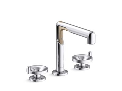 Vice Widespread Sink Faucet, Wheel Handles