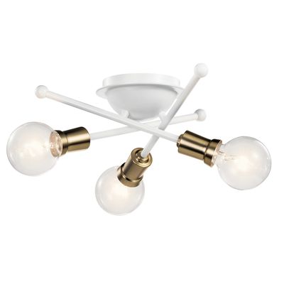 Armstrong Ceiling Light Flush Mount 3-Light Size:5.75" H x 15" DIA Model:43196BK