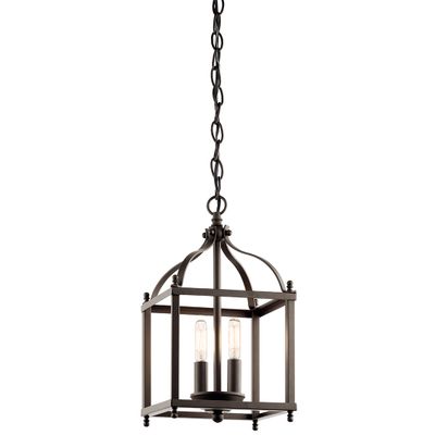 Larkin Pendant Mini 2-Light Size:8" W x 14.75" H x 11.25" L Model:42565BK