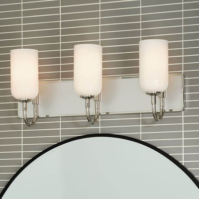 Solia Vanity Light 3-Light Opal Glass Size:24" W x 10.25" H x 6.5" D Model:55163NI