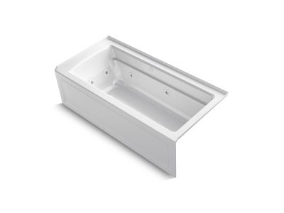 KOHLER | K-1949-XHGRA | Archer 5.5-Ft Whirlpool BubbleMassage Bath with Apron and Right Drain
