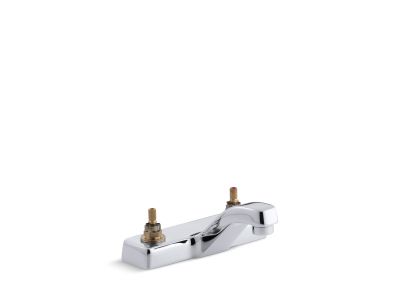 KOHLER | K-7404-KNE | Triton 0.5 gpm centerset commercial bathroom sink base faucet with vandal-resistant aerator, requires handles, drain not included