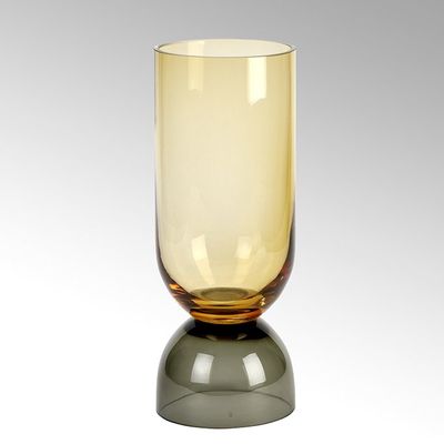 Vasari vase,glass, amber/grey,