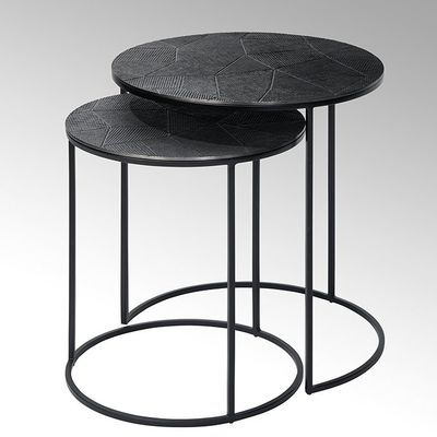 Natsu side table set, iron stand, powdercoated