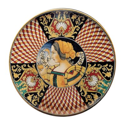 Wall Figurative Plate - Museum collection "Omnia Amor" - Woman profile