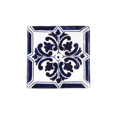 Hand made ceramic tiles - set of 3 pcs - decorated -old cotto- PT/50B