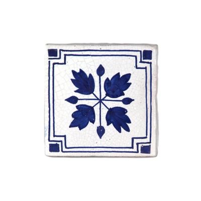 Hand made ceramic tiles - set of 3 pcs - decorated -old cotto- PT/55B