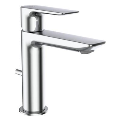 CITYPLUS - Basin mixer, projection 110 mm, fixed spout, Eco+ function, without pop-up waste, PVD titanium black matt