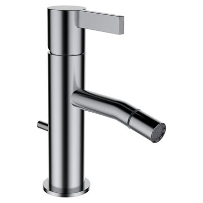 Kartell LAUFEN - Bidet mixer, projection 110 mm, fixed spout, without pop-up waste, PVD titanium black matt