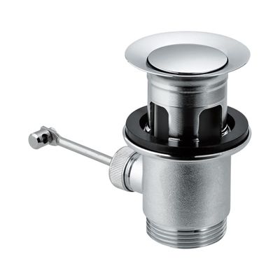 Pop-up waste, 63 mm x G1 1/4", with rod 94 mm, PVD inox look