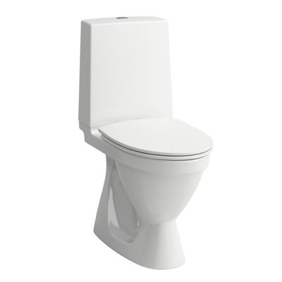 RIGO - Floorstanding WC Combination, washdown, concealed, vertical S-trap, without fixing holes for floor installation,  incl. cistern, with seat and cover