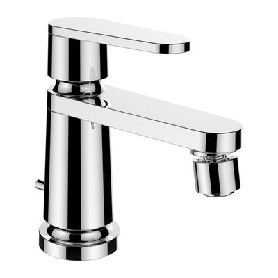 THE NEW CLASSIC - Bidet mixer, projection 110 mm, fixed spout, without pop-up waste, PVD pale gold matt