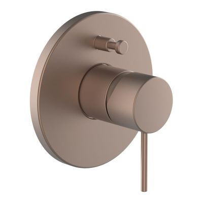 TWINPLUS SLIM - Set for concealed bath mixer, for Simibox Standard & Simibox Light, with integrated safety device Type LB, PVD rosegold brushed