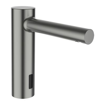 TWINTRONIC - Electronic pillar faucet for basin for cold or mixed water with IR sensors, projection 145 mm, fixed spout, with battery 6V, without Bluetooth adapter, PVD titanium black matt