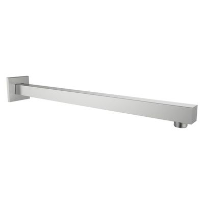 Wall bracket, length 420 mm, square flange, nickel brushed