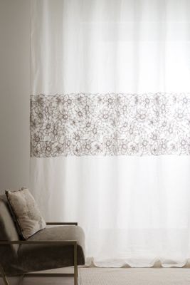 Tenda Romance fascia centrale macramé fiori