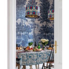 TOILE DU CARPATHIANS Indigo Wallpaper