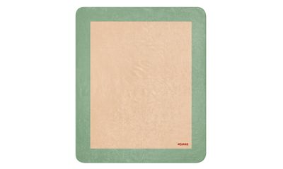 Boreal Blanket Aquamarine/Beige Framed