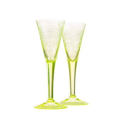 Maharani sklenky na šampaňské, 160 ml, sada 2 kusů, uran