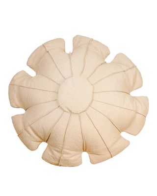 Pouf XL flottant fleur - Beige raphia