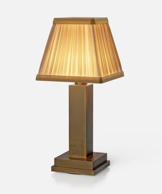 Albert Aged Brass Lamp | Vintage Cordless Table Lighting