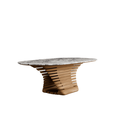 Eve Dining Table, Oak & Marble — NORD ARIN